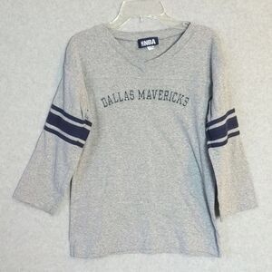 NBA Dallas Mavericks Gray Blue Women's Top L